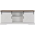 thumbnail image 3 of Pemberley Row Barnwood White TV Console Rectangular Adjustable Shelves 70" Unassembled, 3 of 8
