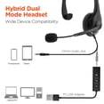 thumbnail image 4 of HyperGear V100 Office Professional Wired Headset, Black, 4 of 11