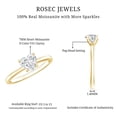 thumbnail image 6 of Rosec Jewels Certified Lab Grown Diamond 7mm Heart Engagement Ring, EF-VS Quality - Ready To Gift, 18K Yellow Gold, US 3.50, 6 of 9