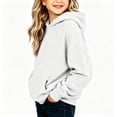 thumbnail image 3 of breaise Girls Casual Long Sleeve Hoodies Cute Oversized Fleece Sweatshirt Cozy Solid Color Sweatshirts, 3 of 9