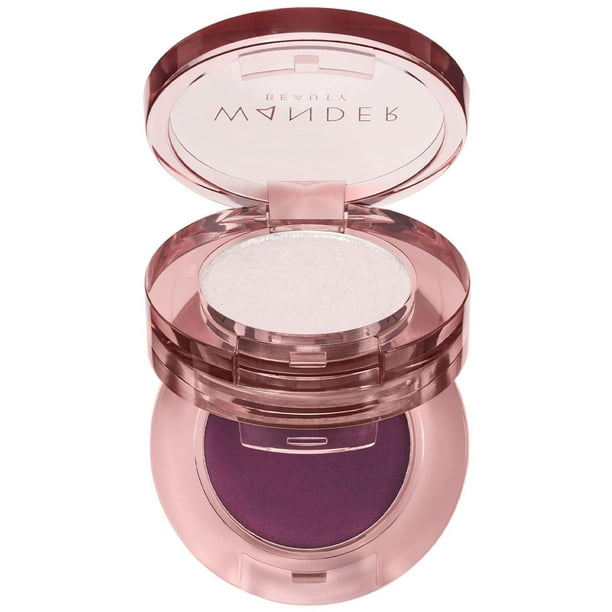 Dúo de sombras de ojos Wander Beauty Double Date - Wink/Bae (perla morada holográfica + amatista ciruela) - Paleta de sombras de ojos en crema de alta pigmentación - Sombras de ojos con brillo satinad