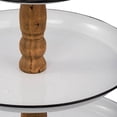 thumbnail image 4 of Bandeja de servir Benzara Mlyn de 3 niveles con base redonda de metal, 61 cm, 4 of 5