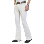 YM YOUMU Men Corduroy Flared Pants Trousers Slim Fit 60s 70s Vintage Bell Bottom