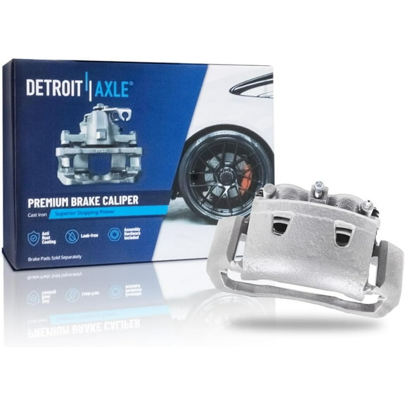 Detroit Axle - Front Right Brake Caliper for Dodge 1998 B2500 B3500, 1999-2002 Ram 2500 3500 Van, Passenger Side Disc Brake Caliper with Bracket Replacement