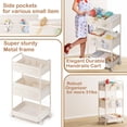thumbnail image 7 of BOPHILI Baby Diaper Caddy Organizer and Storage - 3 Tier Rolling Cart with Dividers and Drawers, Easy To Assemble, Mobile Utility Cart with Wheels for Nursery, Bedroom, Changing Table & Crib”, 7 of 7