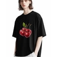 thumbnail image 5 of Men's T-Shirt Red Cherry Fruit Short Sleeve Casual Tee Classic Crew Neck T-Shirt for Men, XL, 5 of 7