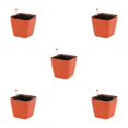 thumbnail image 3 of Bewildely Macetas duraderas de resina para plantas para interior y exterior, macetas para plantas de autorriego, macetas de cerámica roja Type2 NO2, 3 of 6