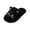Black, variant on Cute Cat Slippers for Women Men Animal Fuzzy Plush Closed Toe House Slippers Soft Fluffy Warm Cozy Indoor Bedroom Shoes