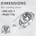 thumbnail image 2 of Wolf Ring 925 Sterling Silver Yin Yang Ring Witcher Medallion Cross Rings for Men Viking Wolf Jewelry Christmas Birthday Gifts Unisex, 2 of 6