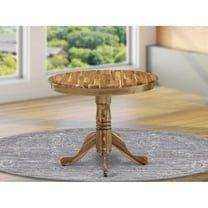 Homestock Artistic Accomplishment Antique Round Dining Table Made Of Sturdy Wood, Round Table Top With Clean Finish, Ideal For Small Dining Areas, Modern Compact Dining Table-Color:Natural,Size:36-Inc
