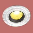 thumbnail image 2 of Recessed Ceiling Fan Spot Lighting Trim White Urethane Decorative Concentric Medallion Foam 6.5" ID x 10.13" OD Water resistant Lightweight Light Rosettes Renovators Supply Pack of 5, 2 of 7