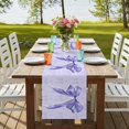 thumbnail image 4 of Table Runners 72 Inches Long Dress Scarves, Purple Bow Farmhouse Kitchen/Dining Table Runner, Coffee Tablerunners, Cute Bowknot Simple Pure Color 18x72 Inch, 4 of 9