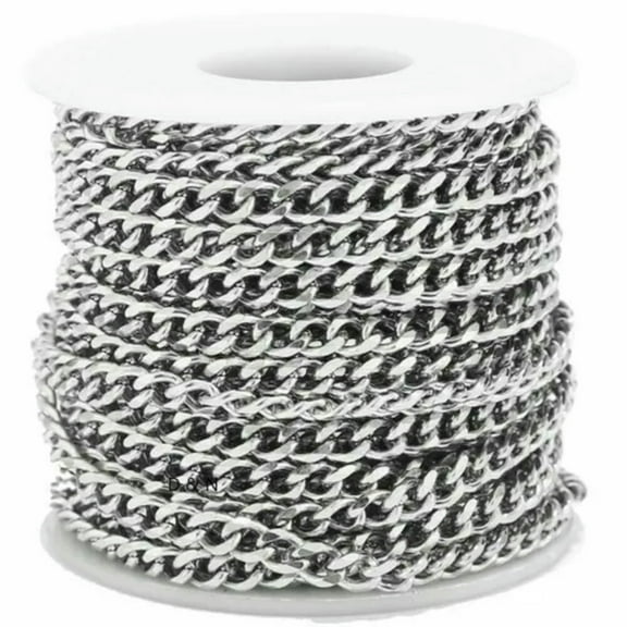 Stainless Steel Bulk Necklace Chain Wholesale Silver Making Lot Diy Hotsale Curb