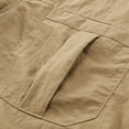 thumbnail image 6 of Men's Short Sleeve Casual Shirt Nylon Workwear Button Down with Multiple Pockets Loose Fit Comfortable for Daily Wear Spring Summer Fall Mens Summer Lightweight Pullover Tee Shirts, 6 of 8