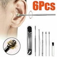 thumbnail image 4 of 6 Pcs/Set Outil de Nettoyage en Acier Inoxydable pour Cire d'Oreille Kit de Cure-Oreilles, 4 of 5