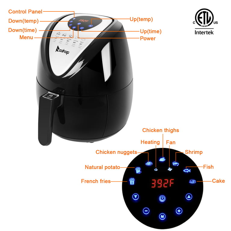  COSORI Air Fryer, 5 Quart Compact Oilless Oven, 30 Recipes,  Dark Grey & Accessories, Set of 6 Fit All 3.7Qt, 4.2Qt Air Fryer, BPA Free,  Dishwasher Safe, Nonstick Coating : Home & Kitchen