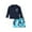 Blue, variant on WOYY Boy's Long Sleeve Rash Guard Board Shorts Quick Dry 2-Piece Swimsuit, Sizes 3-7