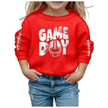 

Xboschi Kids Clothes Boys Girls Boy Girl Unisex Long Sleeve Soft Sweatshirt Graphic Kids Cute Round Neck Pullovers Top Clothes
