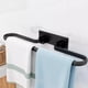 thumbnail image 3 of Twinkle Porte Servilletas Salle de Bains, 90° Pliable Noir Barres Porte Serviettes Mural Adhesif pour Douche et Cuisine, Étanche Barres Porte (50cm, One Bar), 3 of 5