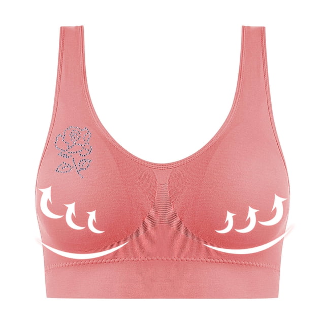Ladies Traceless Comfortable Wireless Breathable Gathering Bra with Removable Padding for Daily Wear and Sleep
