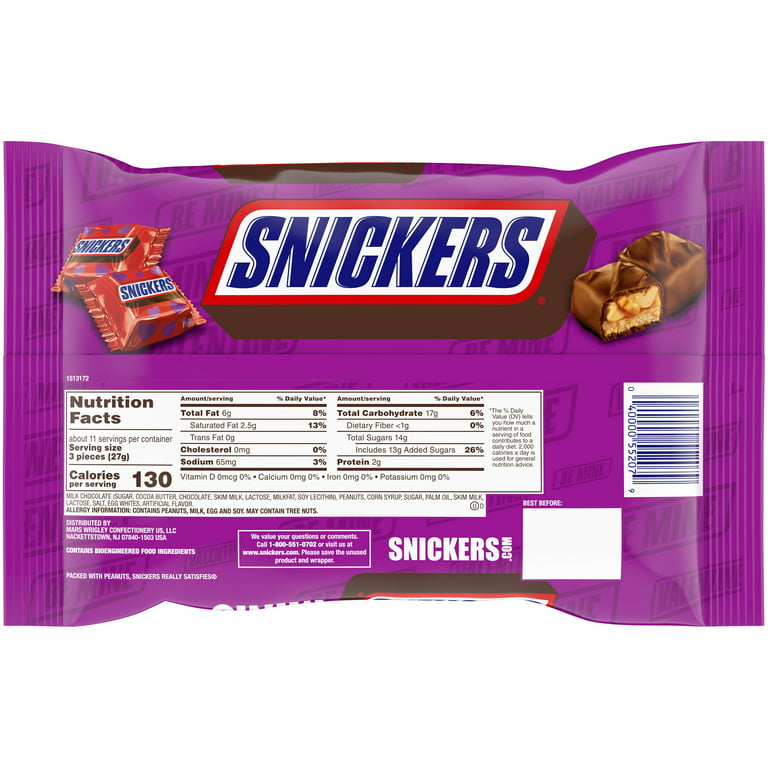 SNICKERS Minis Size Chocolate Candy Bars 4.4-Ounce Bag (Pack of 12)