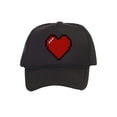 thumbnail image 1 of Men's 80's Retro Large 8 Bit Pixelated Heart Gamer Trucker Hat, Black, 1 of 2