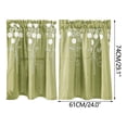 thumbnail image 1 of Dvruxg Embroidered Short Curtain - Bow Ties & Checkered Border Design, Polyester Material for Durability and Easy Care, for Kitchen & Bathroom Use, 1 of 5