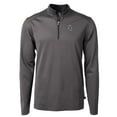 thumbnail image 2 of Men's Cutter & Buck Black/Gray Chicago White Sox Virtue Eco Pique Micro Stripe Big & Tall Recycled Quarter-Zip Pullover, 2 of 3