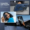 thumbnail image 4 of for Samsung Galaxy S22 Ultra Case Magnetic Built in Stand & Ring Holder[Compatible with MagSafe],  Grade Shockproof Protective Phone Case for Galaxy S22 Ultra 6.8", Blue, 4 of 16