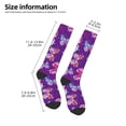 thumbnail image 2 of Daiia Sports Socks Bright Butterflies Printed Novelty Crew Socks for Men Women Knee High Socks Cotton Socks Soft & Breathable Support Unisex Socks, 2 of 9