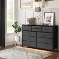 thumbnail image 3 of Bingirl Meuble Télé Commode Moderne de 45 Pouces : Organisateur de Rangement à 10 Tiroirs pour Chambre, Salon, Garde-Robe Ou Entrée - Noir, 3 of 8
