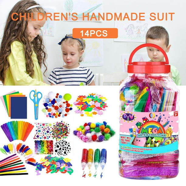 Maletín De Manualidades HUYUE Con Más De 1200 Piezas Para Niños De 4 A 12 Años, Regalo Creativo