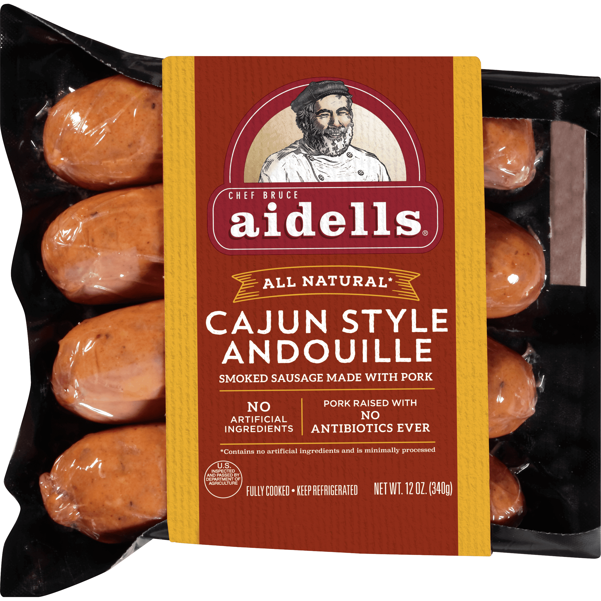 Aidells® Smoked Pork Sausage, Cajun Style Andouille, 12 oz. (4 Fully How Long Do Aidells Sausages Last