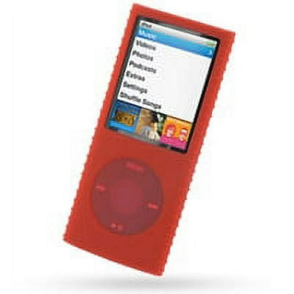 Super Grip Silicone Skin Case for 4th Generation iPod Nano (Red)