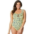 thumbnail image 2 of Jessica Simpson SOL Floral Delight Frill Neck One-Piece Swimsuit, US Medium, 2 of 4