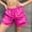Hot Pink, variant on Women's Quick Dry Cargo Shorts Elastic Drawstring Waist Lightweight Zip Pockets Outdoor Hiking Casual White