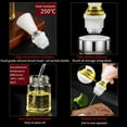thumbnail image 3 of Glass Olive Oil Dispenser Bottle With Silicone Brush 2 In 1, Silicone Dropper Measuring Oil Dispenser Bottle for Kitchen Cooking, Frying, Baking, BBQ Pancake, Air Fryer, Marinating150ML, 3 of 5