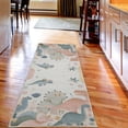 thumbnail image 3 of Ambesonne Dinosaur Decorative Rug Carpet, Art Jurassic Animals Funny, 2' 5" x 7' 5", Blush Blue Grey White, 3 of 3