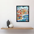 thumbnail image 2 of Burano Italy Seaside Town Folk Art Art Print Framed Poster Wall Decor 12x16 inch, 2 of 5