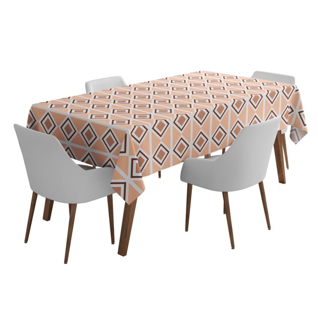 Vargottam Indoor/OutdoorTablecloth58x58 InchSquareTablecloth Waterproof PatioTableCloths- Spring/SummerTableCovers for Backyard RectangularTable/BBQs/Picnic -Peach2