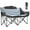 (Non-Heated) Black/Gray Thick New, variant on ABORON Oversized Double Camping Chair, Folding 2 Person Camping Chair Loveseat, Fully Padded Duo Chair Camping Couch, Portable Double Camp Chair, Lawn Chairs, Camping Bench with Carrying Bag