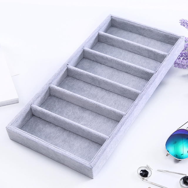 Bandeja organizadora Colco Estuche de exhibición apilable 6 compartimentos Gris