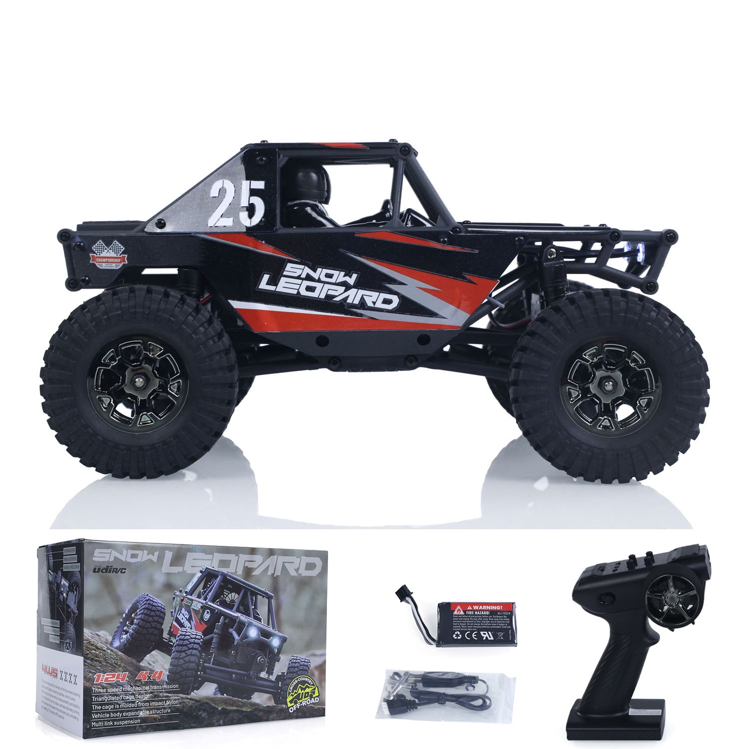 UdiRC UCX2405PRO 1/24 2.4G 4WD RC Rock Crawler Brushless Motor ESC Radio Controlled Off-Road Vehicles RTR Model Car Toys Battery