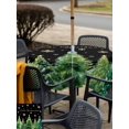 thumbnail image 4 of Outdoor Tablecloth with Umbrella Hole and Zipper, Black Christmas Square Table Cloth 54x54 Inch Waterproof Tablecloth, Winter Xmas Trees Snowflake Holiday Picnic Table Cover for Patio Camping, 4 of 7