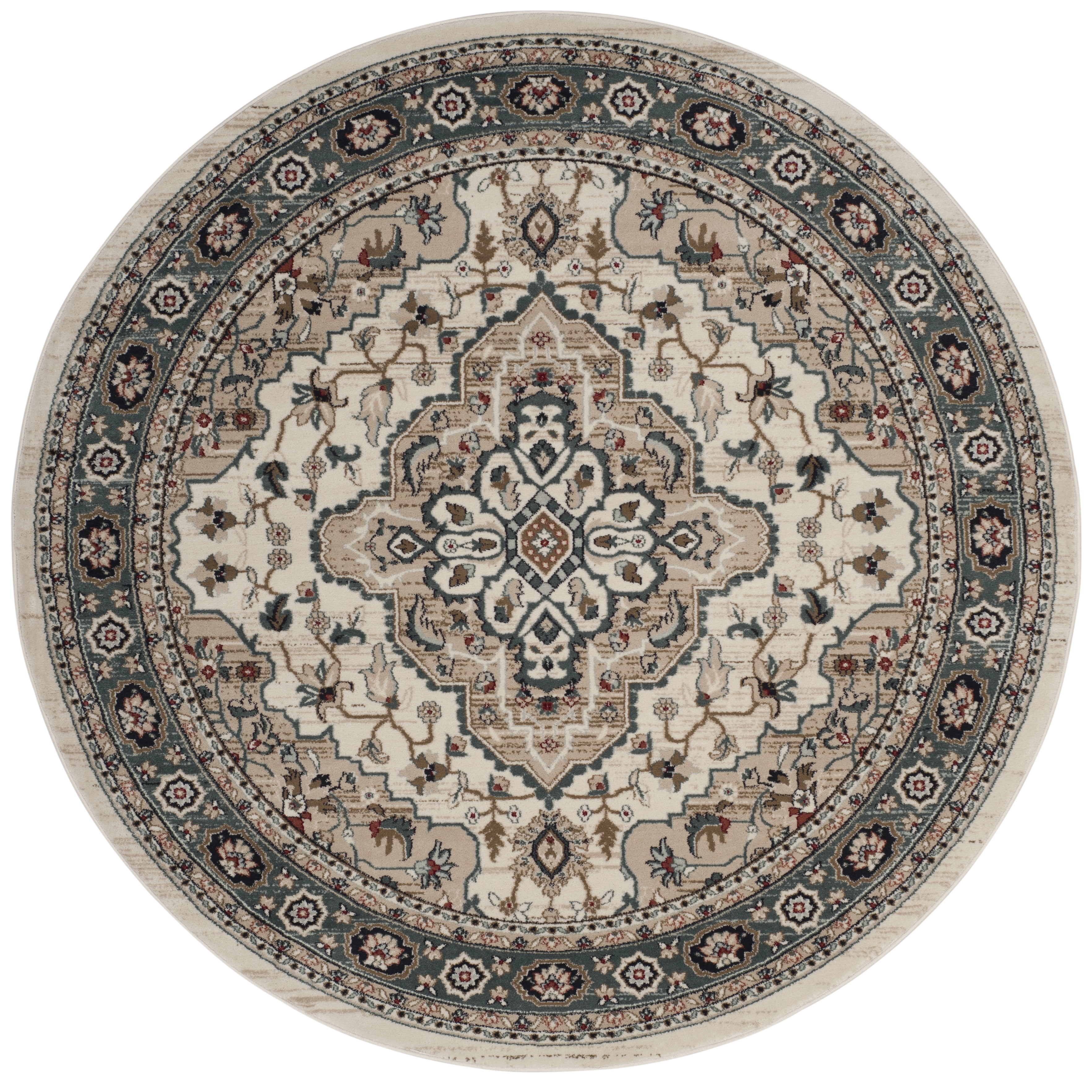 Safavieh Lyndhurst Idella Floral Area Rug, Cream/Beige, 4' x 4' Round