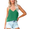 thumbnail image 2 of Ichuanyi liquidación mujeres tops sexy sospeche color sólido V verano v cuello sin mangas tops blusa ICHUANYI WER2023081603875, 2 of 9