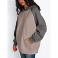 thumbnail image 3 of Trendy Queen Oversized Hoodies for Women Pullover Fleece Fall Sweatshirts Fashion Y2K Outfits Clothes 2025 White CoffeeGrey M .., 3 of 6