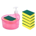 thumbnail image 2 of Fiocias Dish Soap Dispenser and Sponge Holder, 2 in 1 Design, Dish Soap Dispenser with 6 Pink, 2 of 9