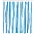 thumbnail image 3 of Ambesonne Harbour Stripe Shower Curtain, Marine Cottage, 69"Wx84"L, Violet Blue White, 3 of 3