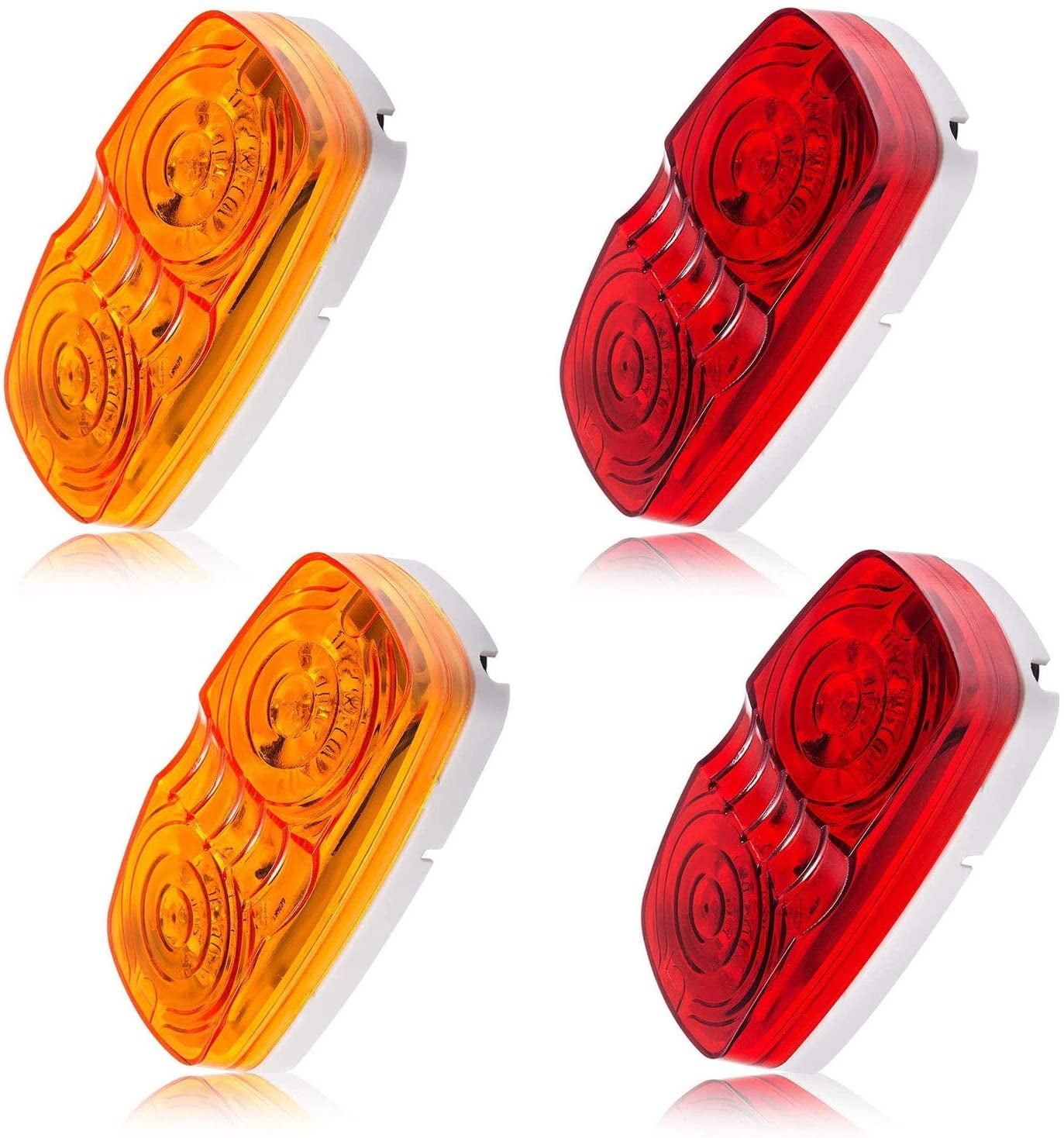 Kojem 4PCS Trailer Marker Lights Rectangular Side Marker Lights for